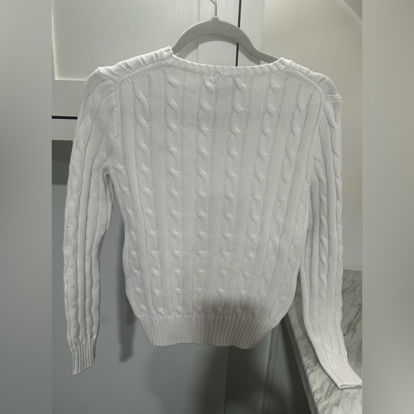 Ralph Lauren Women's White Cable Knit Sweater - Picture 2 of 3